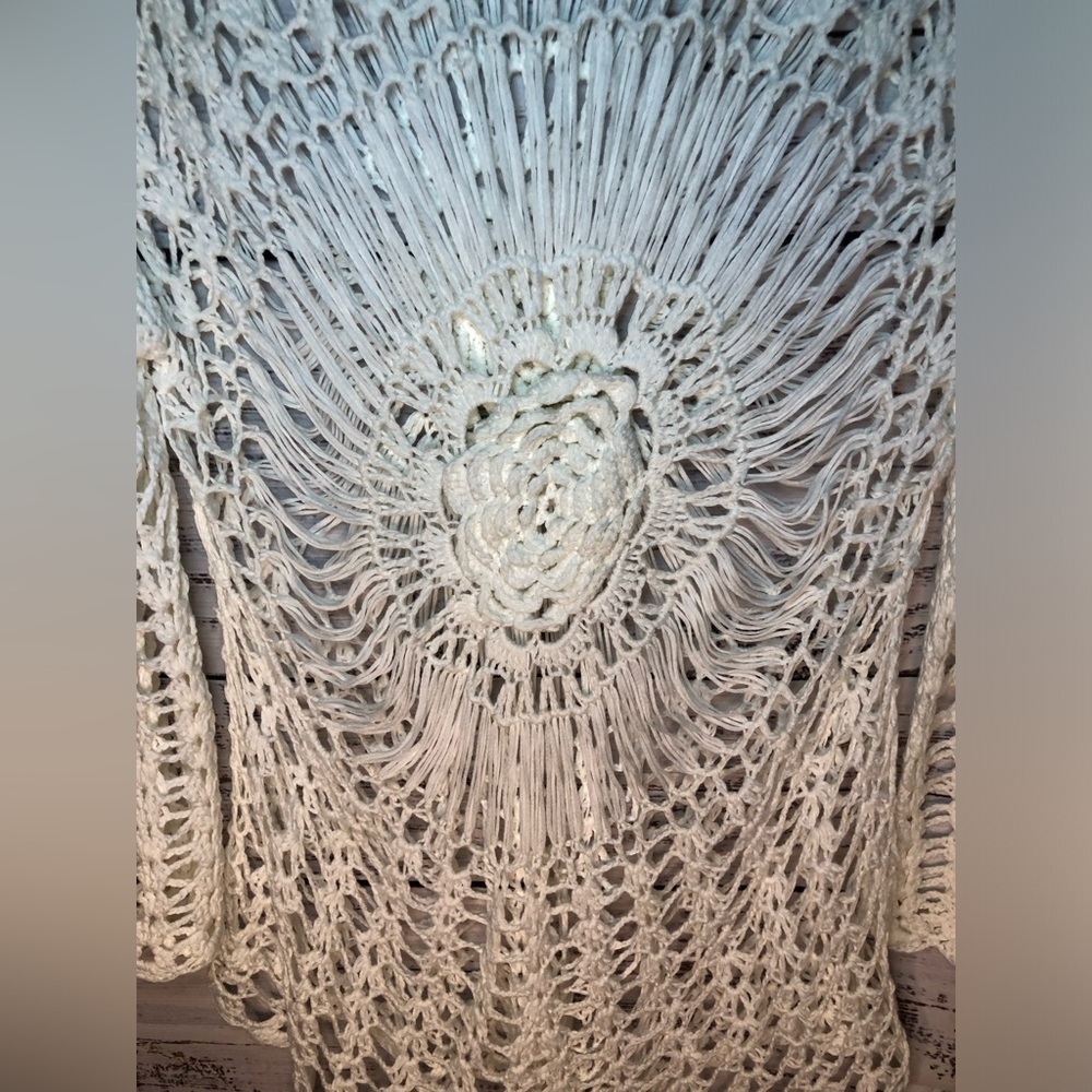 VENUS White Crochet Swim Coverup NWOT size S/M ☀️🔥☀️ - Picture 7 of 14